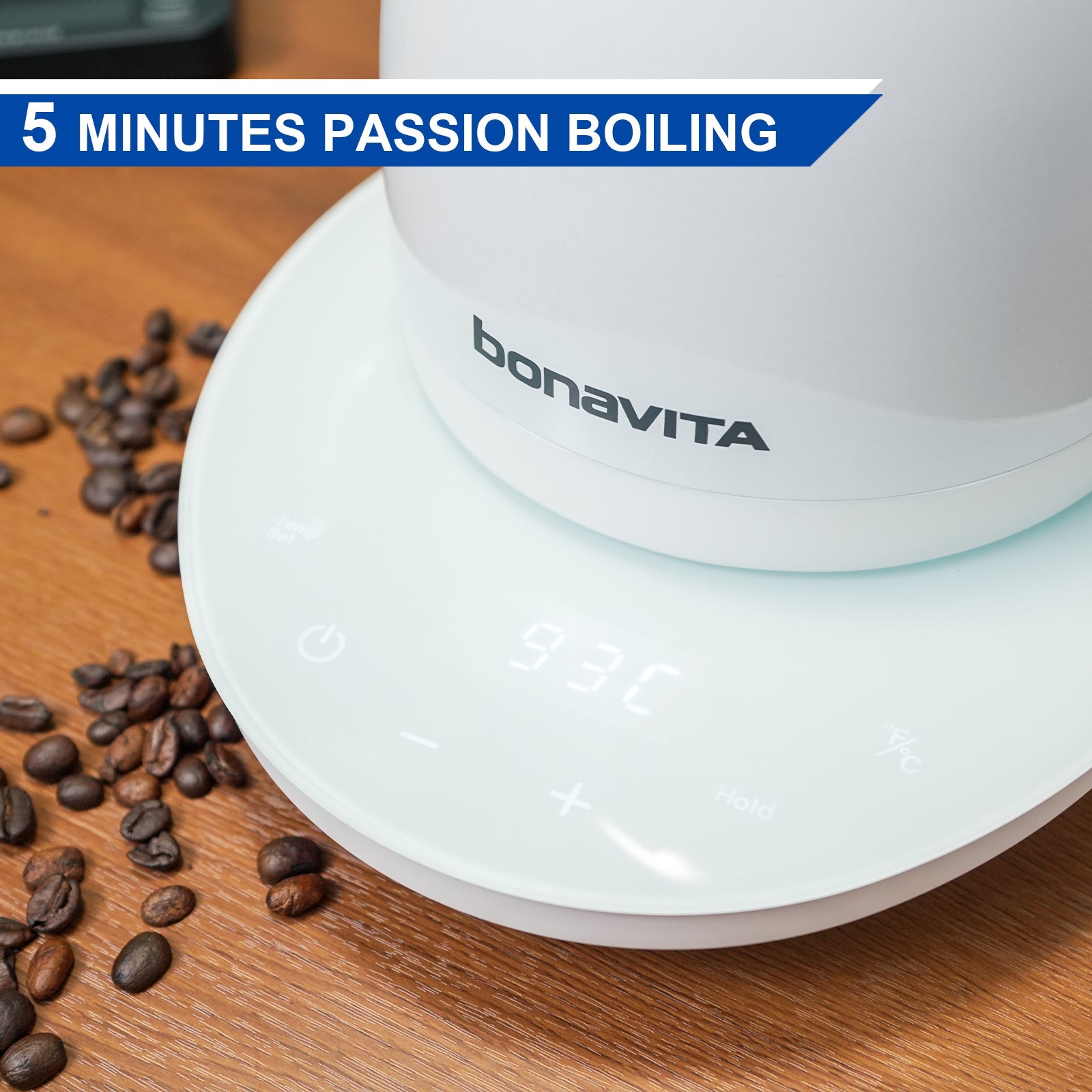 Bonavita Cosmopolitan 1.0L Gooseneck Precision Temperature Electric Kettle - Vitality Coffee