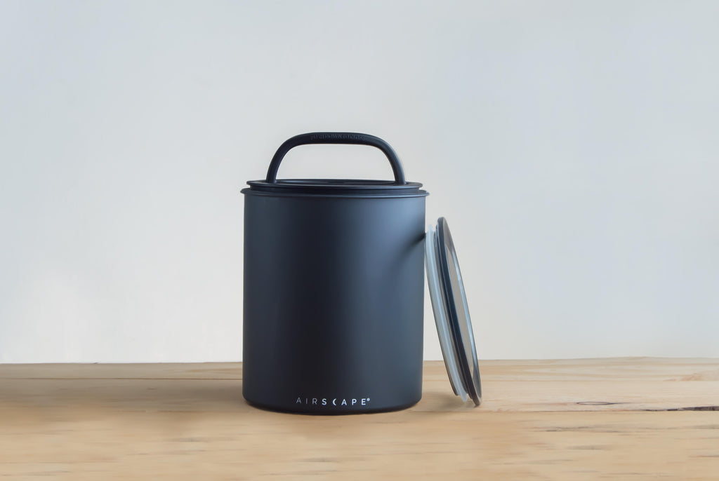 Airscape Large Galvanized Steel Canister (8" / 1kg) | Airtight storage to preserve freshness and flavor — BellofattoBrews specialty coffee