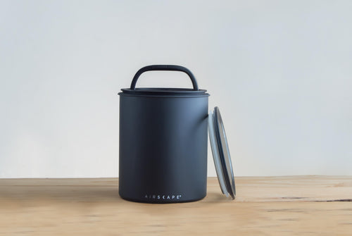 Airscape Large Galvanized Steel Canister (8" / 1kg) | Airtight storage to preserve freshness and flavor — BellofattoBrews specialty coffee