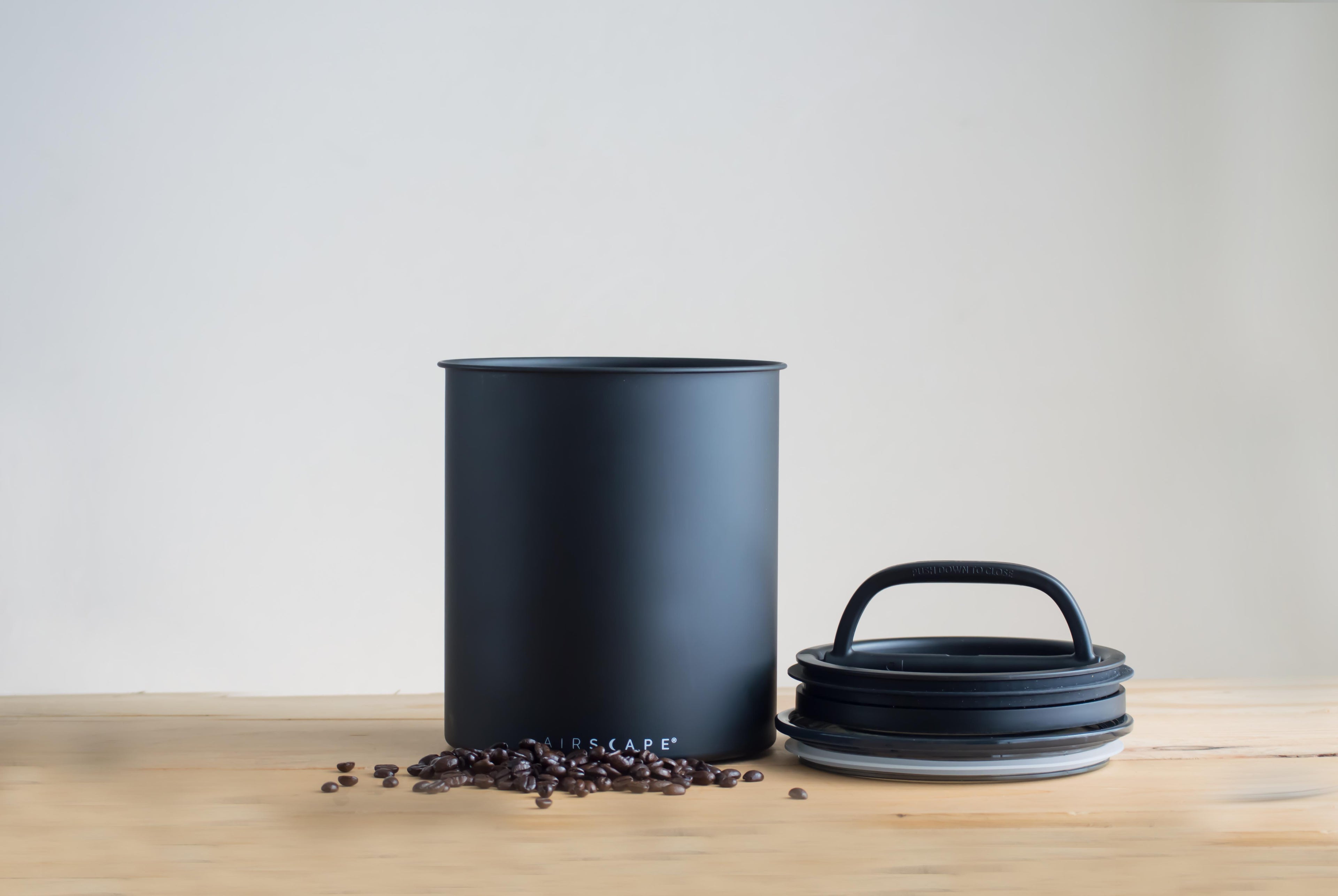 Airscape Large Galvanized Steel Canister (8" / 1kg) | Airtight storage to preserve freshness and flavor — BellofattoBrews specialty coffee