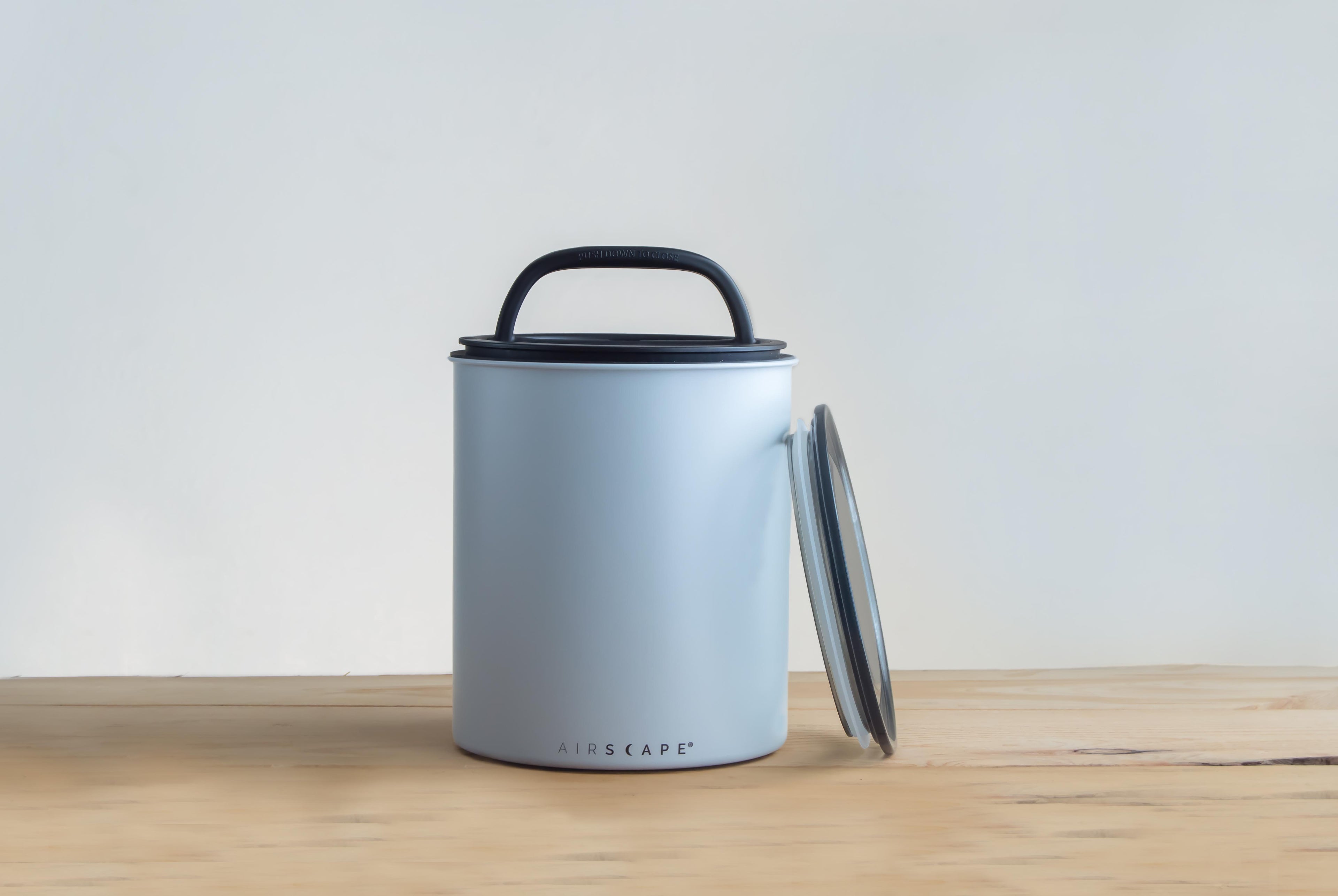Airscape Large Galvanized Steel Canister (8" / 1kg) | Airtight storage to preserve freshness and flavor — BellofattoBrews specialty coffee