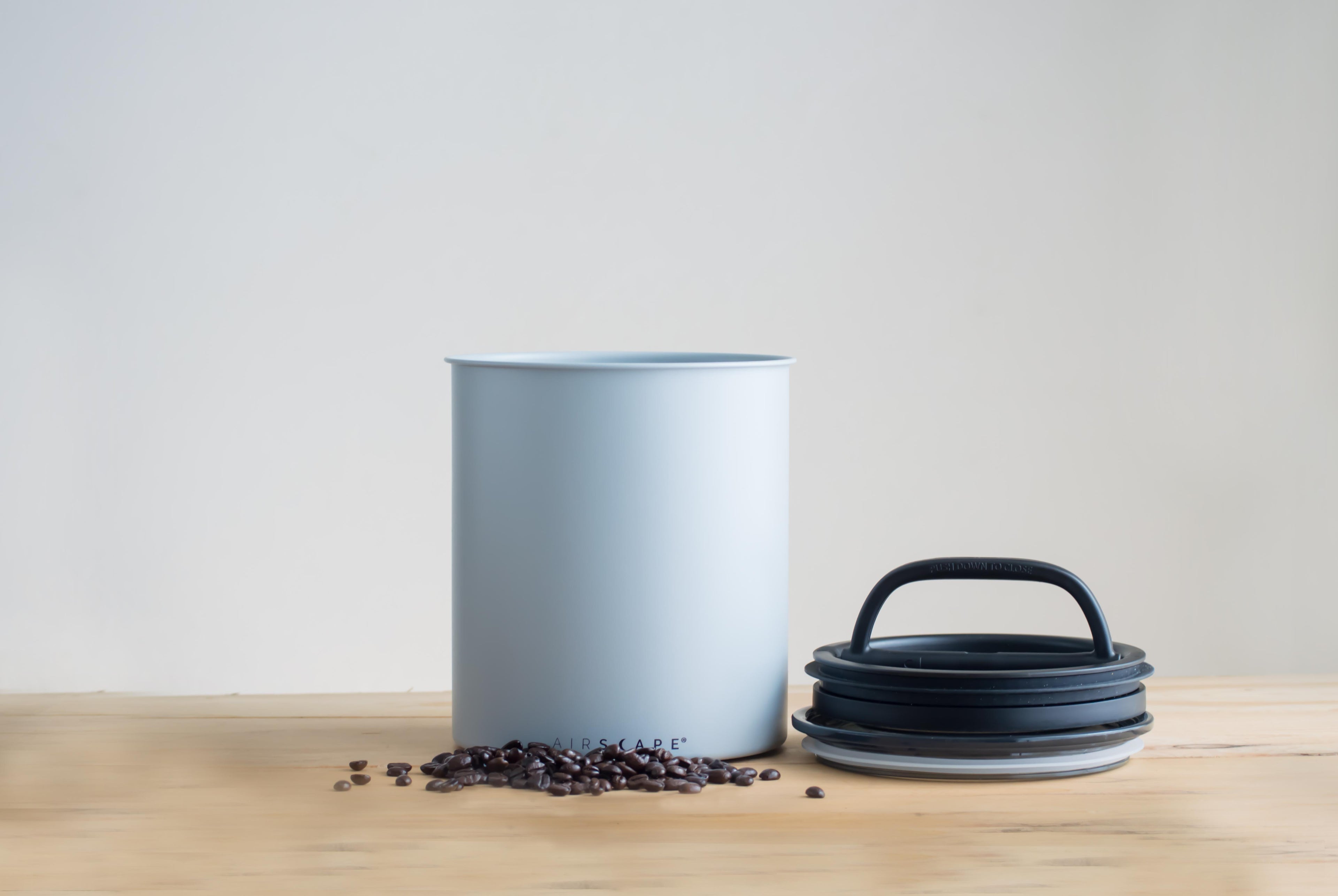 Airscape Large Galvanized Steel Canister (8" / 1kg) | Airtight storage to preserve freshness and flavor — BellofattoBrews specialty coffee