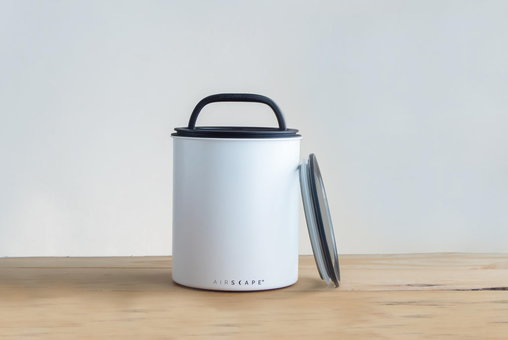 Airscape Large Galvanized Steel Canister (8" / 1kg) | Airtight storage to preserve freshness and flavor — BellofattoBrews specialty coffee