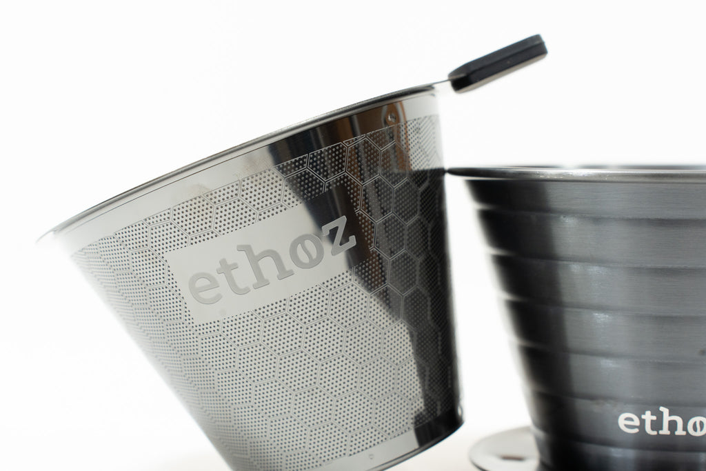 Ethoz Pour-Over and Reusable Filter | Clean, bright, and nuanced coffee with full flavor clarity — BellofattoBrews specialty coffee