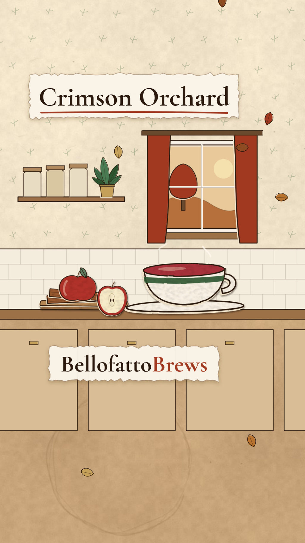 Crimson Orchard | Apple Cider Rooibos illustrated hero