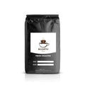 Coarse Bellofatto Buttero Cowboy Blend coffee in a 12oz bag by Bellofatto Brews, featuring a rustic label and rich coffee beans.