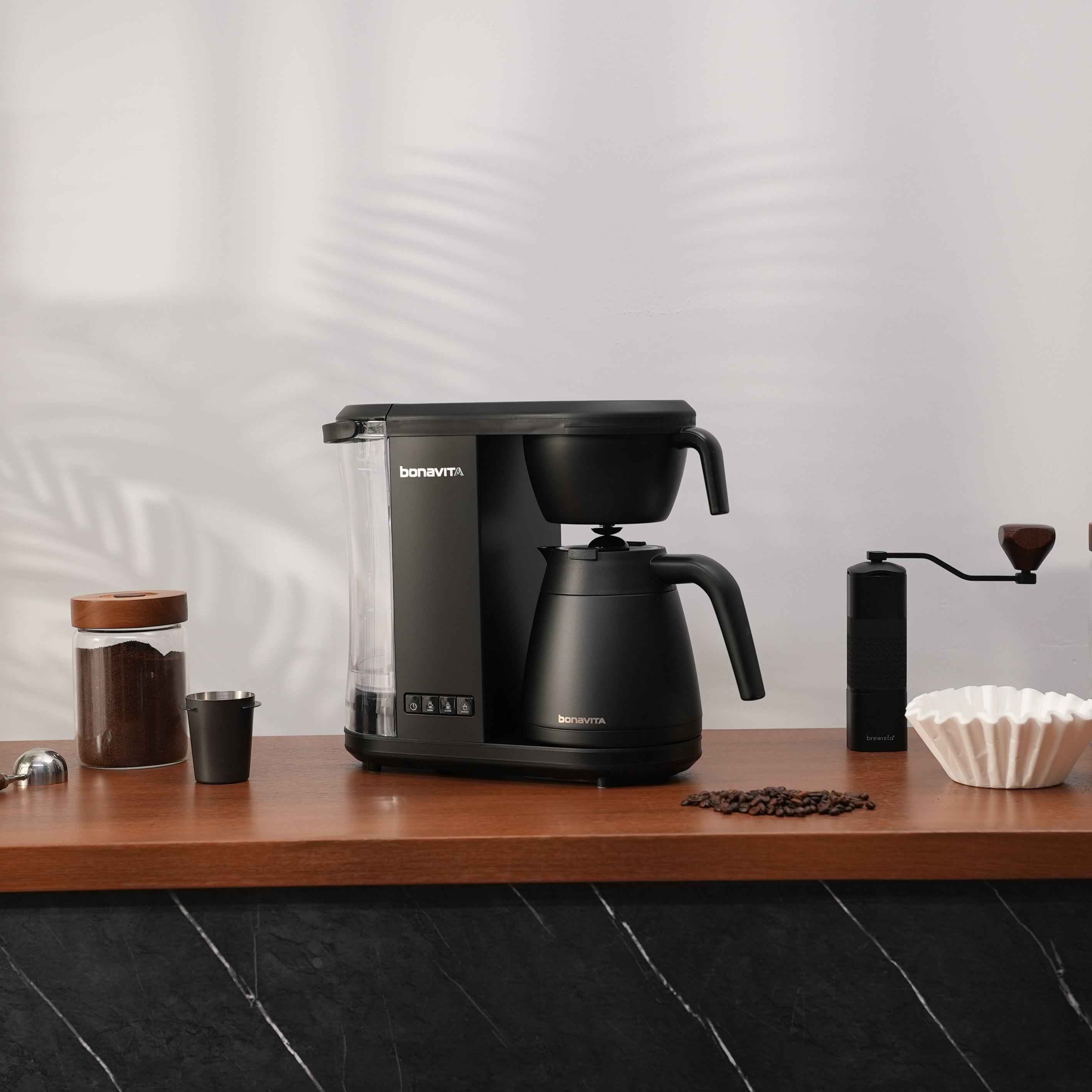 Enthusiast 8-Cup Drip Coffee Brewer with 1.3L Thermal or Glass Carafe