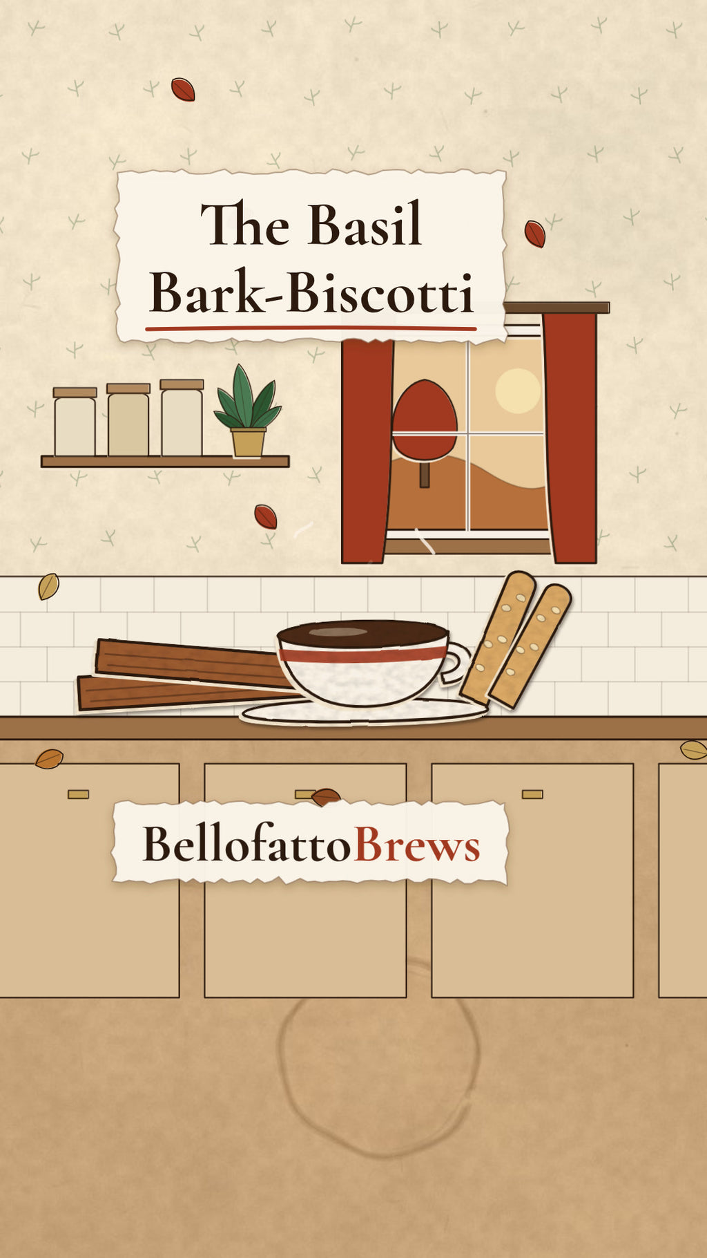 The Basil Bark-Biscotti | Cinnamon Hazelnut illustrated hero