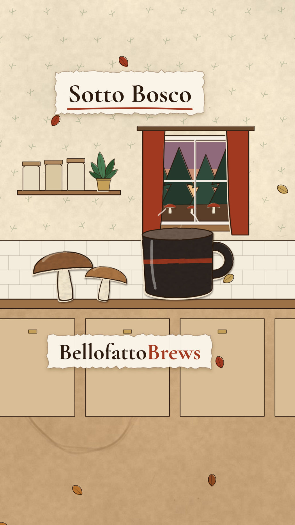 Sotto Bosco | Dark Roast Mushroom Blend illustrated hero