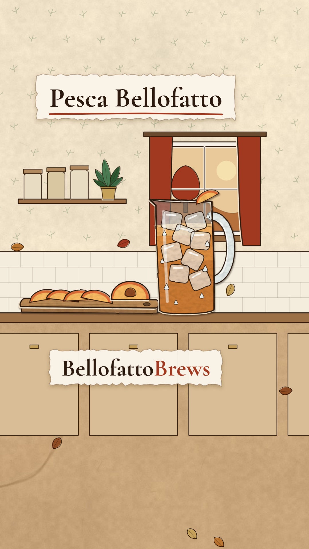 Pesca Bellofatto | Peach illustrated hero
